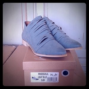 Mi.iM FREESOUL LIGHT BLUE SHREDDED BOOTIE